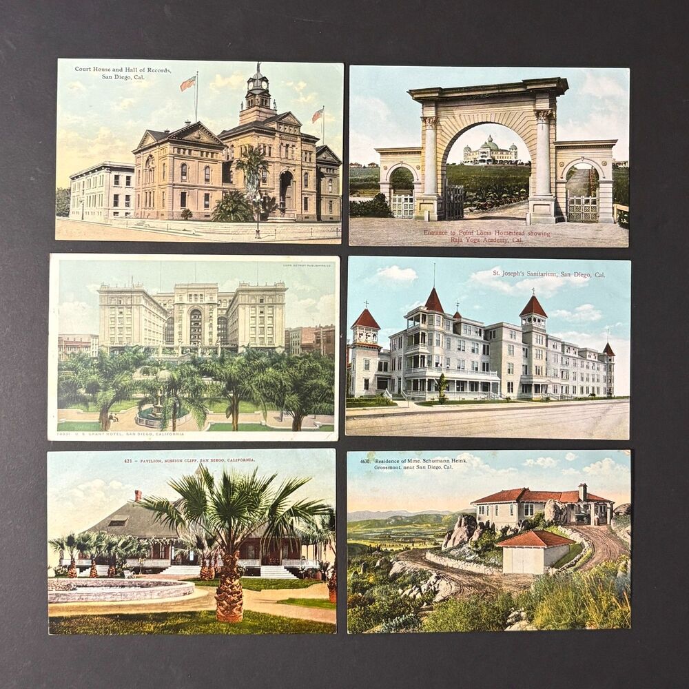 Vintage collection of SAN DIEGO, California Postcards (6)